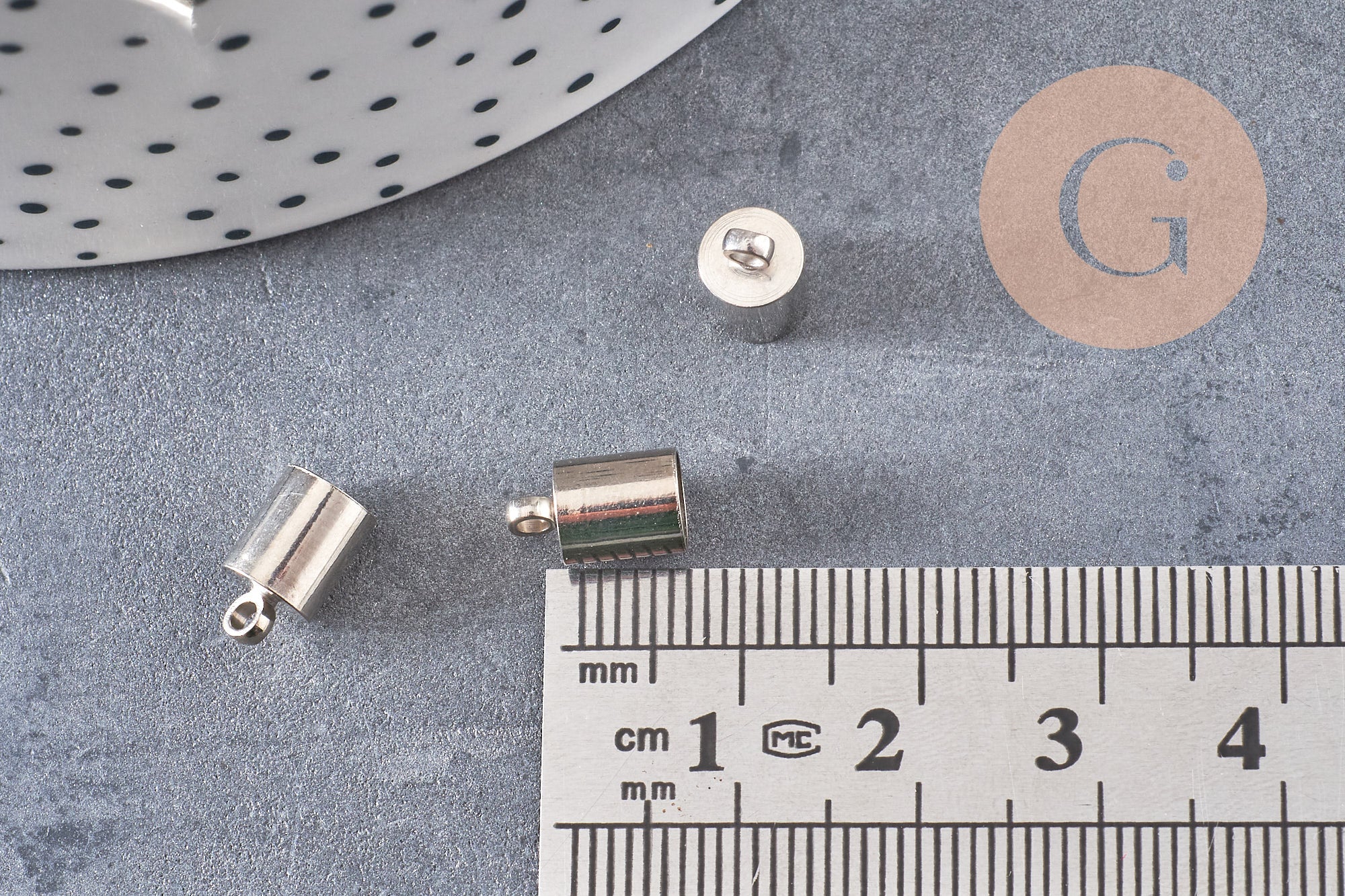 Embouts corde métal platine 5.5mm, x10 (G2134)