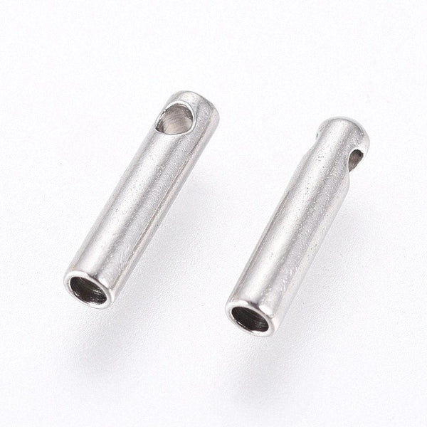 Embouts cordon et chaine acier 304 platine 7x1.6mm, x10 (G4048)