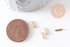 Embouts de cordon acier inoxydable doré IP 7x1.6mm, x10 (G4047)