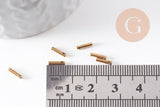 Embouts de cordon acier inoxydable doré IP 7x1.6mm, x10 (G4047)