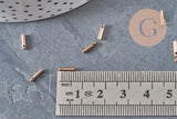 Rose gold IP stainless steel cord ends 7x1.6mm, x10 (G11262)