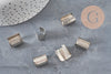 Terminales redondos para cuerda de hierro plano, para engarzar, 15mm, x10 (G11206)