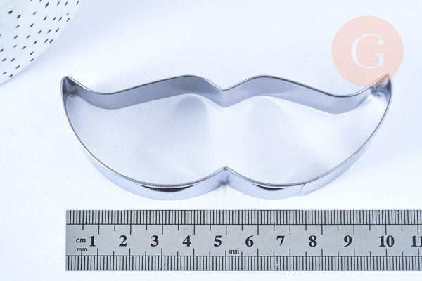 Emporte-pièce moustache, Moule patisserie, emporte-pièce en acier inoxydable pour cuisine gateau et loisirs créatifs,10.5cm, x1 G4994