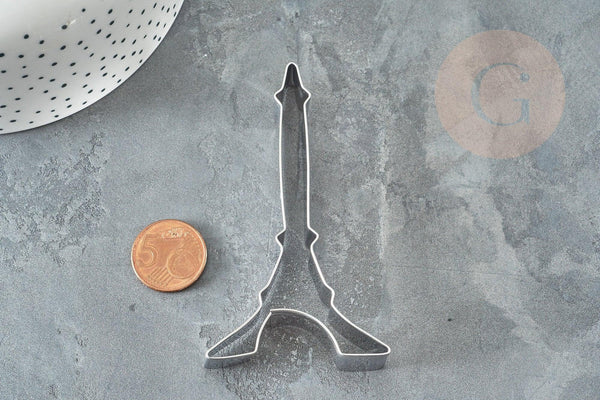 Emporte-pièce tour Eiffel, Moule patisserie, emporte-pièce en acier inoxydable pour cuisine gateau et loisirs créatifs,8.4cm, x1 G5009