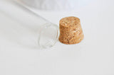 Eprouvette tube en verre et bouchon en liège 15.6mm, x1 (G2747)