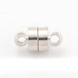 Fermoir aimanté laiton argent 12mm, x2 (G10370)