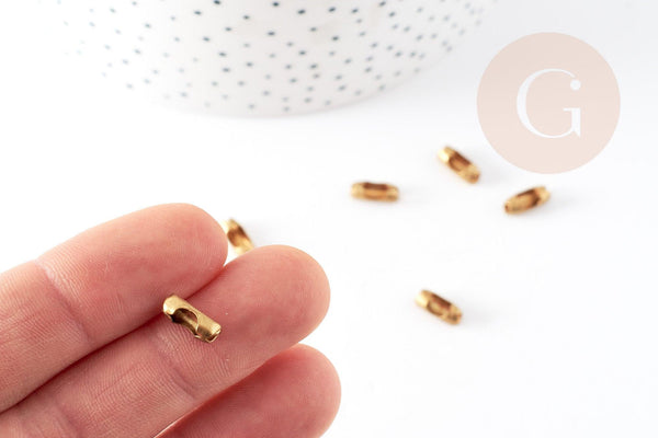 Fermoir laiton brut,support laiton 9mm, x20 (G1545)