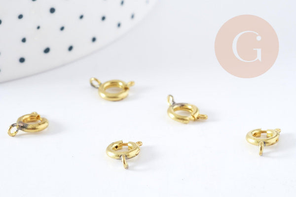 Fermoirs Marins laiton brut 10.5mm, x10 (G8999)