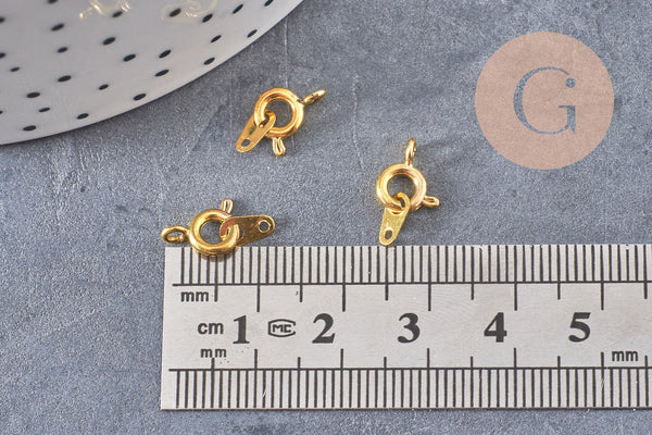 Fermoirs Marins laiton doré 8mm, x10 (G10574)