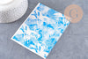 Feuille de transfert polymère – Feuilles de palme Bleu 14x10 cm, x1 (G10766)