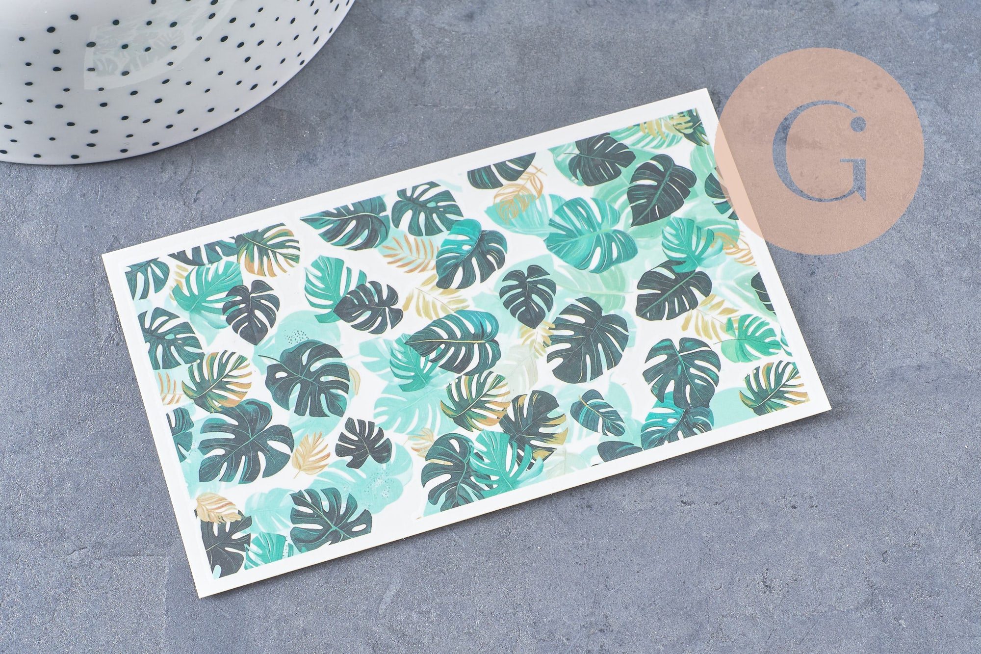 Feuille de transfert polymère – Feuilles tropicales x1 (G10548)