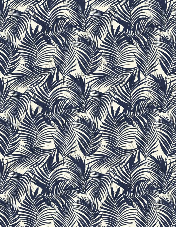 Feuille de transfert polymère – Grandes feuilles de palme marine 14x10 cm, x1 (G10774)