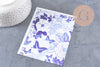 Feuille de transfert polymère – Jouy bleu 14x10 cm, x1 (G10778)