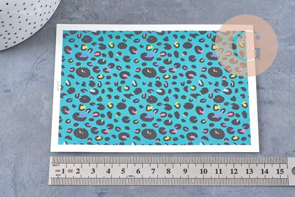 Feuille de transfert polymère – Léopard 14x9 cm, x1 (G10561)
