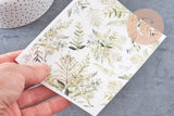 Feuille de transfert polymère – Motif Feuilles fougères clair 14x10 cm, x1 (G10775)