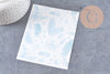 Feuille de transfert polymère – Motif Hiver Vert 14x10 cm, x1 (G10781)