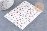 Feuille de transfert polymère – cerises 14x10 cm, x1 (G10765)