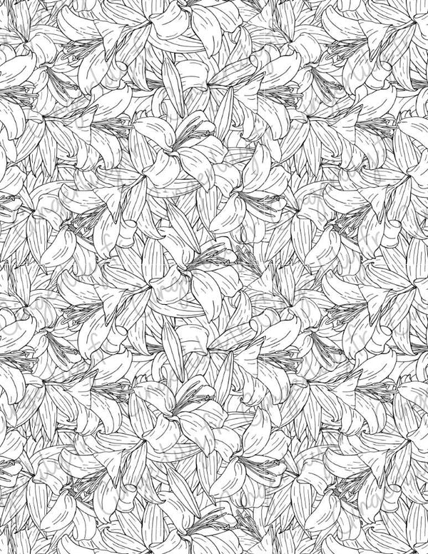 Feuille de transfert polymère – fleurs tropicales 14x10 cm, x1 (G10786)