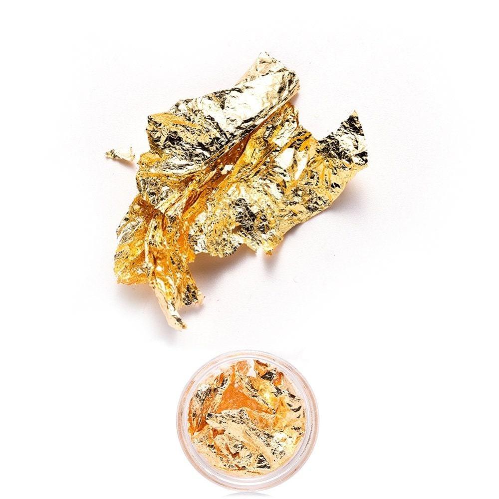 Feuille métal doré, feuille d'or pour création de bijoux, inclusion résine ou création pâte polymère, boite de 4 gr, x1 (G3504)