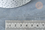 Fil argent métallisé nylon à broder-couture-bijoux 0.6mm,x5 mètres (G8138)