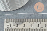 Fil blanc nylon pour broderie couture bijoux 0.8mm, x 10 mètres (G1621)