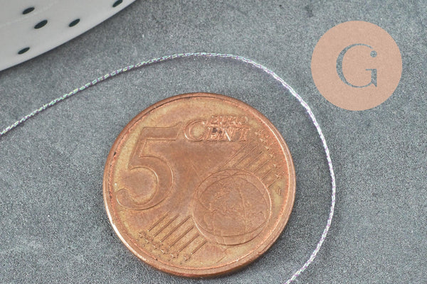 Fil bleu irisé métallisé 0.4mm, x5 ou x10 Mètres (G2472)