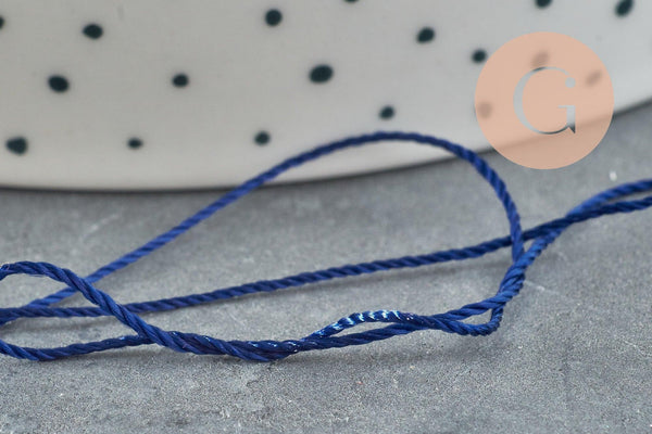 Fil bleu marine à brode-couture nylon 0.8mm, x10 Mètres (G1380)