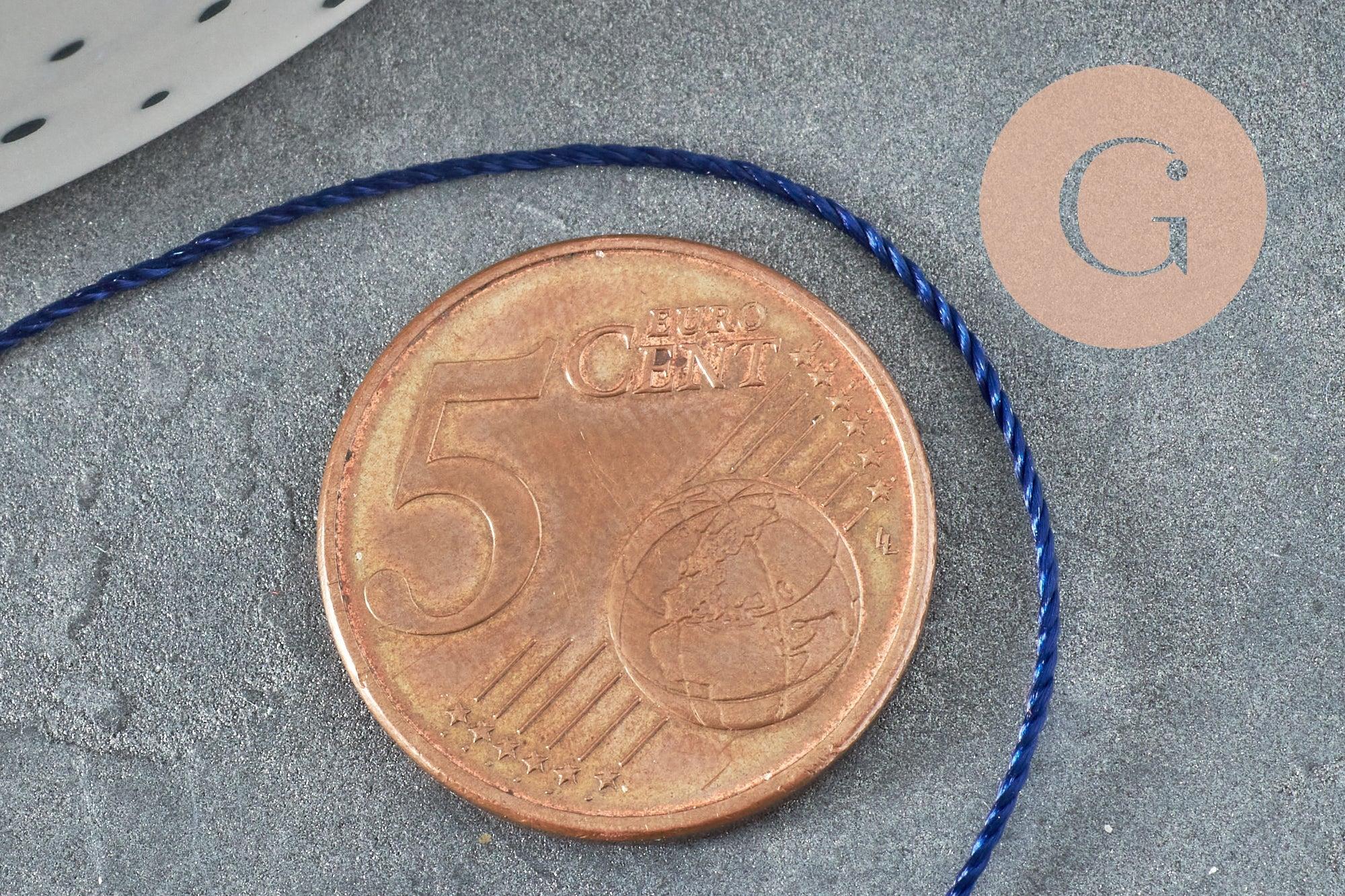 Fil bleu marine à brode-couture nylon 0.8mm, x10 Mètres (G1380)