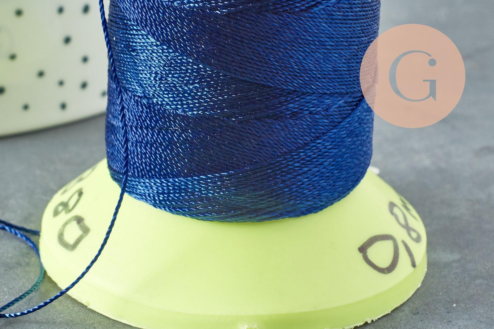 Fil bleu marine à brode-couture nylon 0.8mm, x10 Mètres (G1380)