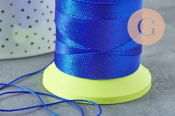 Fil bleu roi nylon pour broderie couture bijoux 0.8mm, x10 Mètres (G2971)