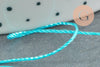 Fil bleu turquoise nylon pour broderie couture bijoux 0.8mm, x10 Mètres (G1655)