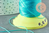 Fil bleu turquoise nylon pour broderie couture bijoux 0.8mm, x10 Mètres (G1655)
