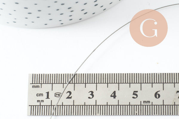 Fil câblé gainé acier inoxydable 0.45mm, x1 bobine de 50 mètres (G9769)