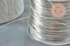 Fil d'acier 304 inoxydable platine argenté 0.7mm, x1 mètre (G9601)