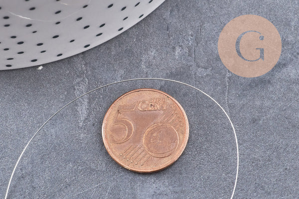 Fil de cuivre argenté 0.3mm, x1 bobine de 10 mètres (G4541)