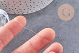 Fil de cuivre argenté 0.3mm, x1 bobine de 10 mètres (G4541)