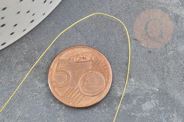 Fil de cuivre doré 0.3mm, x1 bobine de 20mètres (G9376)