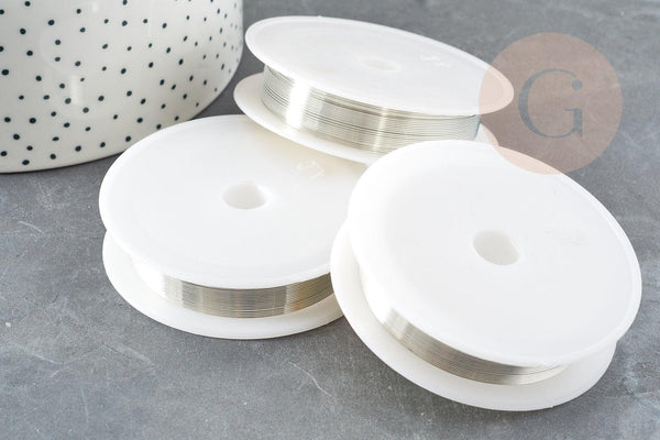 Fil de cuivre platine 0.5mm, x1 bobine de 7 mètres (G9313)