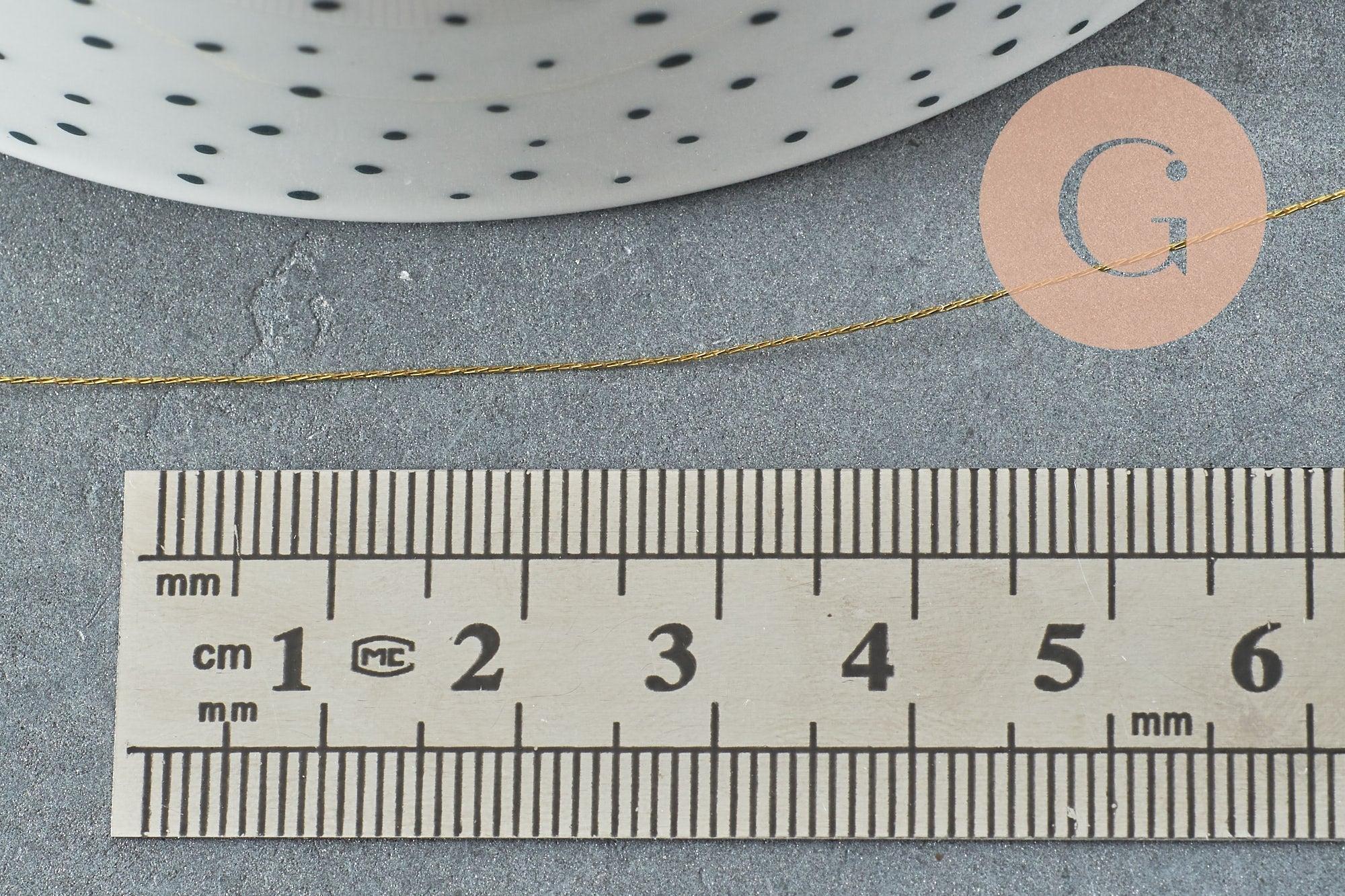 Fil doré métallisé 0.4mm, x 5 mètres (G0022)