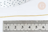 Fil doré polyester nylon à broder-couture-bijoux 0.5mm, x5 mètres (G8137)