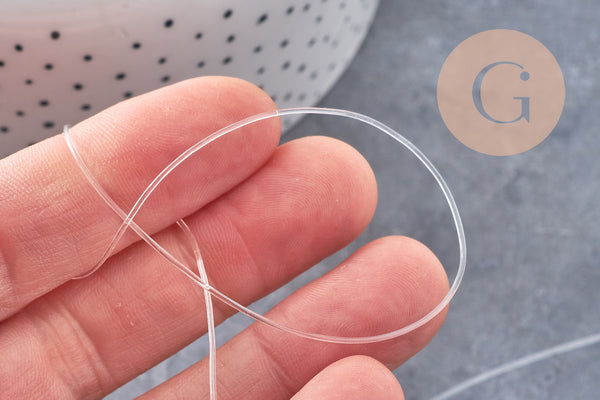 Fil élastique nylon transparent 0.8mm, x5mètres (G1534)