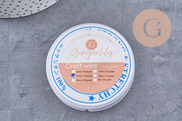 Fil élastique nylon transparent rond 0.5mm, bobine de 12.5m x1 (G2952)