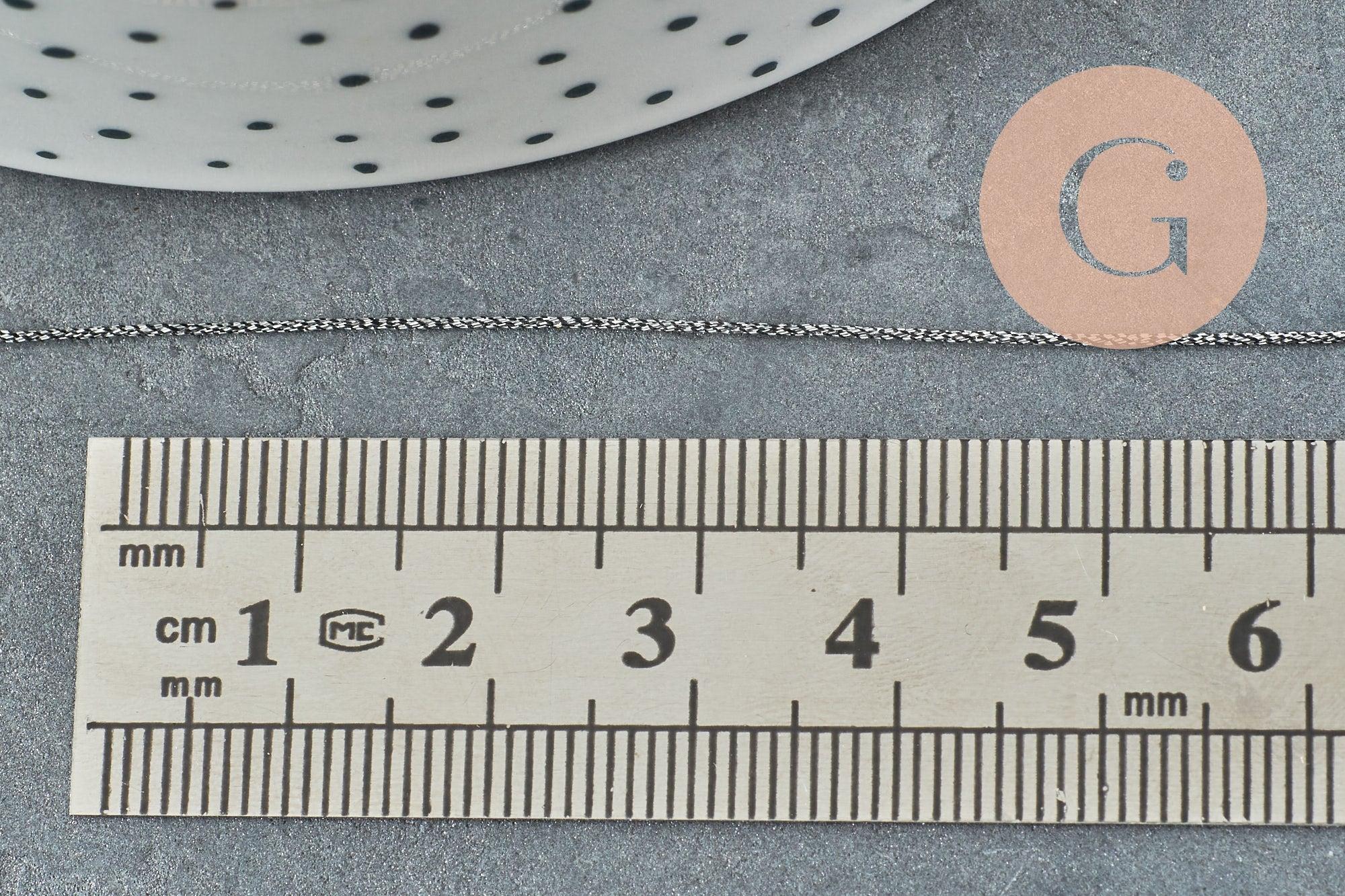 Fil gris métallisé 0.8mm, x5 ou x10 Mètres (G8245)