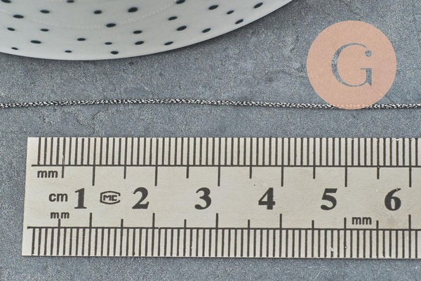 Fil gris métallisé 0.8mm, x5 ou x10 Mètres (G8245)