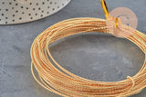 Alambre de cobre dorado 18K trenzado de 1mm, x1 metro (G11243)