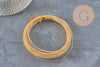 Alambre de cobre dorado 18K trenzado de 1mm, x1 metro (G11243)