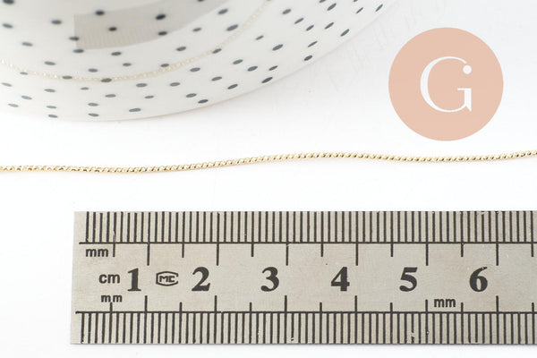 Fil métallique cuivre doré torsadé 0.8mm, x1 mètre (G9638)