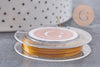 Fil nylon métallique acier doré foncé 0.38mm, x1 bobine de 9mètres (G4445)