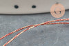 Fil rouge or métallisé en polyester 0.4mm,fil Couture, broderie,fil or,fil métallique, bobine de 50 mètres, x1 G5942