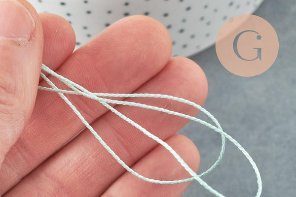 Fil vert clair métallisé, fil original, création bijoux, fil Couture broderie,fil vert, diamètre 0.8mm, x10 Mètres G2113